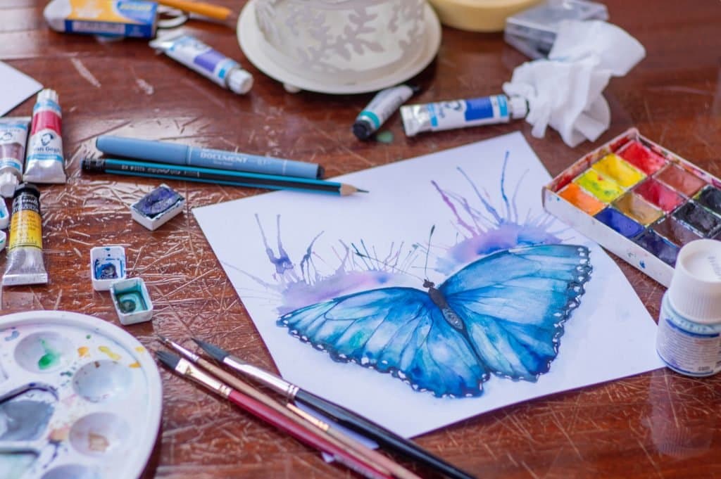 Materiais de arteterapia na Aya Terapias